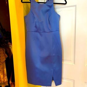BR 2P Satin sheath dress, powder blue
